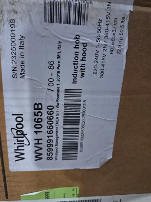 PLAQUE DE CUISSON WHIRLPOOL 4 FEUX INDUCTION + HOTTE INTÈGRE