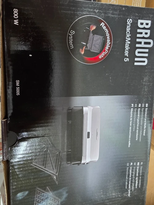 GAUFRIER BRAUN SNACKMARKER 5 2IN1 800WATT 