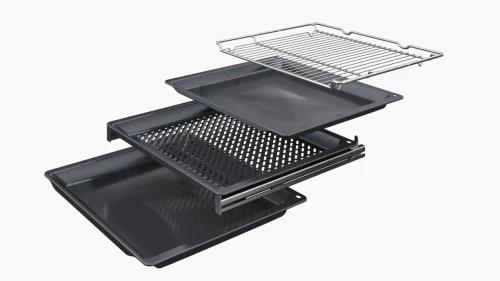 FOUR BOSCH ENCASTRABLE ÉLECTRIQUE VENTILÉ 71L SÉRIE 8 NOIR AIR FRYER HOME CONNECT HYDROLYSE 14 PROGRAMME HBG724AB1 EUROPÉEN