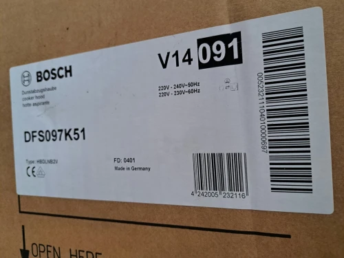 HOTTE BOSCH TÉLESCOPIQUE 90CM ET 60CM  INOX SÉRIE 8 DFS097K51 MADE IN GERMANY 