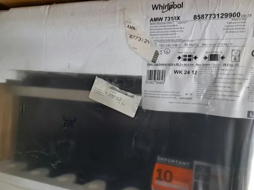 MICRO-ONDE WHIRLPOOL ENCASTRABLE 31L 6ÈME SENS 1000WATT AMW730IX AMW730NB