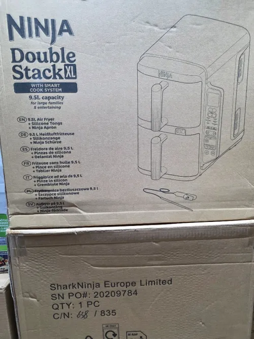 FRITEUSE NINJA AIR FRYER 9.5L XL  DOUBLE STACK BLEU NUIT THERMOSONDE EDITION LIMITED SL451EUCYD