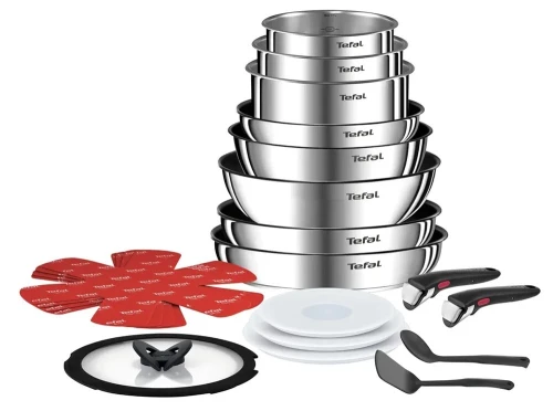 KIT TEFAL INGENIO EMOTION INOX 20 PIÈCES INDUCTION L897SJ04 