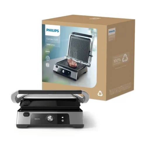 PANINEUSE PHILIPS CONTACT GRILL 2200WATT SÉRIE 5000 HD6301/90  / 180 DEGRÉ