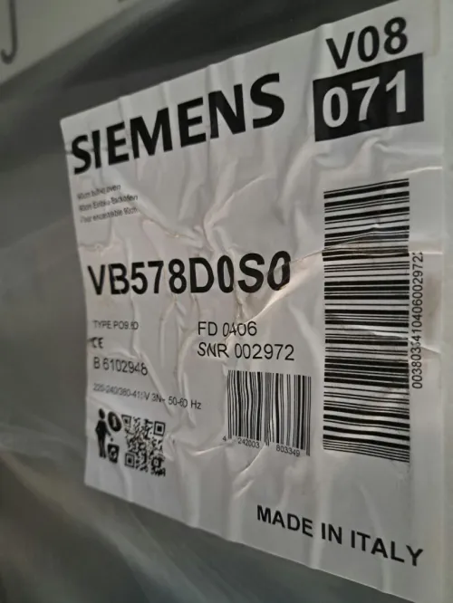 FOUR SIEMENS ENCASTRABLE IQ500 INOX 90CM 112L ÉLECTRIQUE VENTILÉ PYROLYSE HYDROLYSE VB578DOSO 