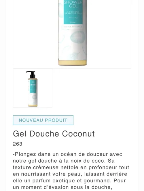 Gel douche et brumes plusieurs goûts