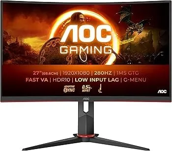 ECRAN AOC C27G4ZXE 27" FAST CURCED 280HZ/0.3MS FREESYNS