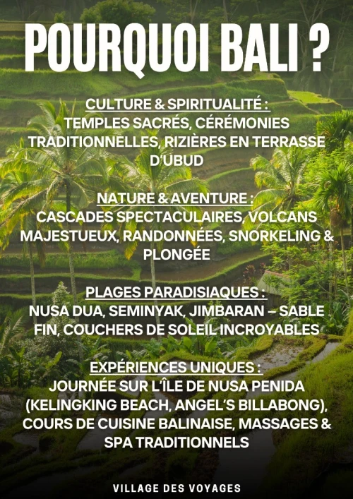 voyage à la carte à Bali