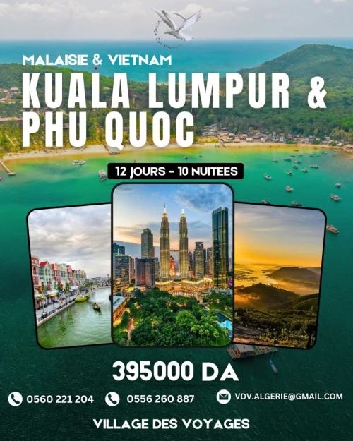 Voyage combiné Phu Quoc & Kuala Lumpur