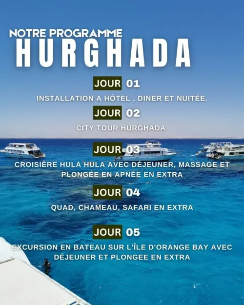 VOYAGE ORGANISE ( Cairo - Hurghada) à un prix sensationnel 