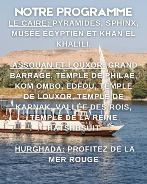 Voyage organisé ÉGYPTE (Le Caire - Assouan -  Louxor - Hurghada)