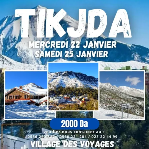 excursion TIKJDA - journée neige