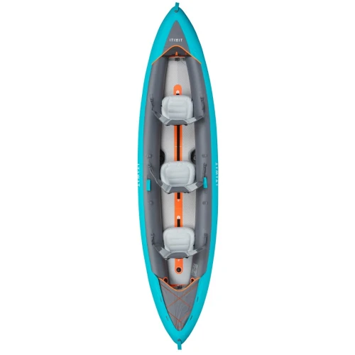 CANOE KAYAK GONFLABLE RANDONNEE FOND HAUTE PRESSION DROP STITCH X100+ 3 PLACES