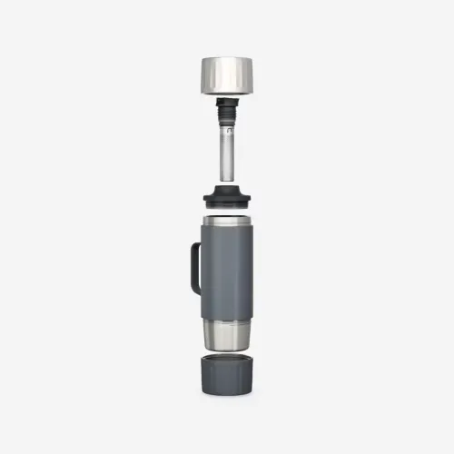 Bouteille inox isotherme avec filtre à thé 1,5L, de randonnée et camping