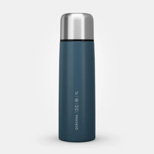 BOUTEILLE ISOTHERME RANDONNÉE INOX 1 LITRE BLEU