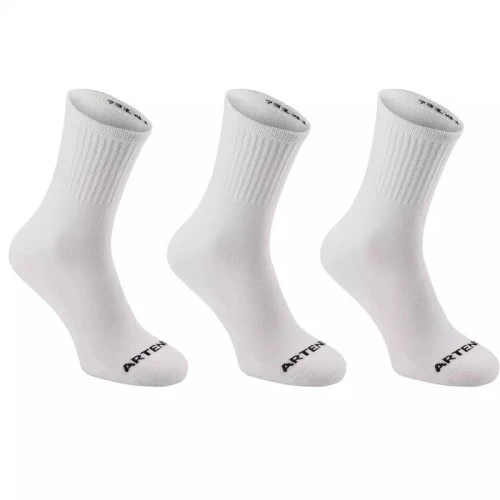 CHAUSSETTES DE SPORT HAUTES RS 100 BLANCHE LOT DE 3