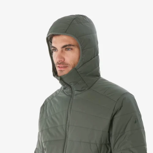 Doudoune de trek synthétique à capuche homme, MT100 - 5 vert