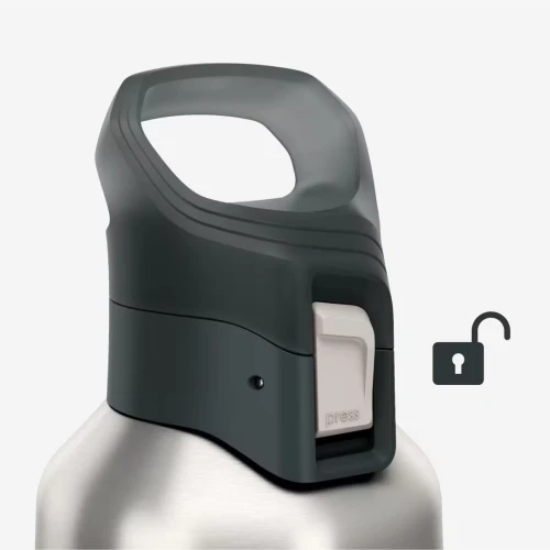 Gourde isotherme inox 1L bouchon à ouverture rapide pour la randonnée 