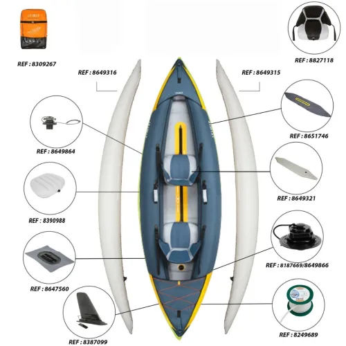 CANOE KAYAK GONFLABLE DE RANDONNEE 1/2 PLACES