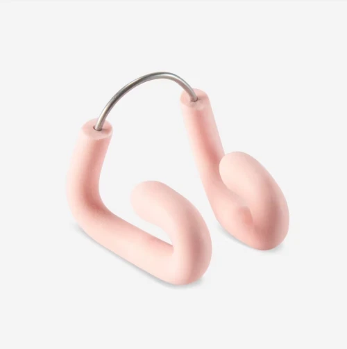 Pince nez de natation inox-latex réglable rose pastel