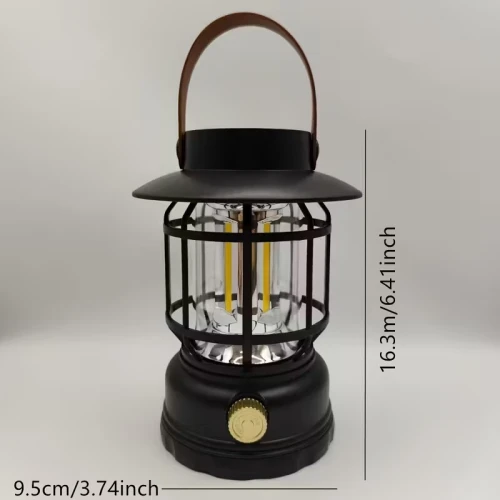 Lampe de Camping Extérieur Lampe d'Ambiance Lanterne Portable avec Crochet pour Tente