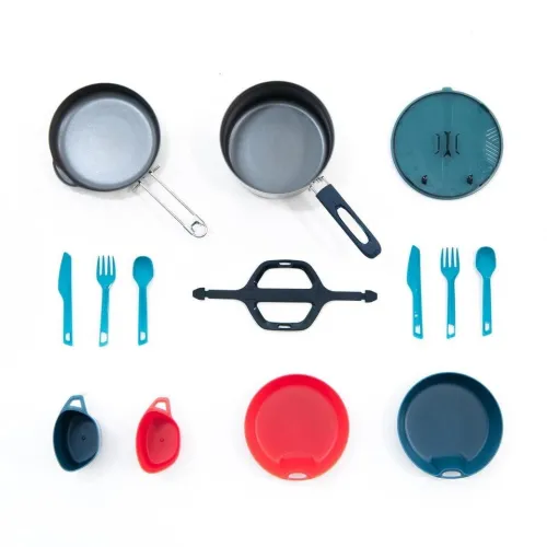 POPOTE CAMP DU RANDONNEUR MH500 INOX + REVÊTEMENT ANTI-ADHÉSIF 2 PERSONNES 2,1L QUECHUA