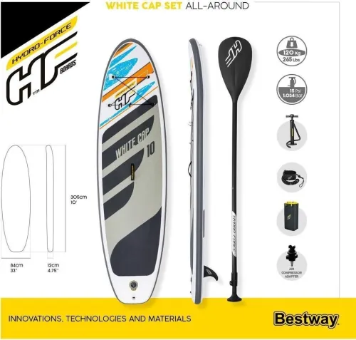 paddle surf gonflable Hydro-Force White Cap 10