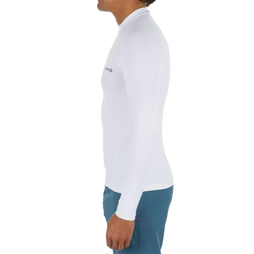 TEE SHIRT ANTI UV HOMME MANCHES LONGUES SURF 100 BLANC