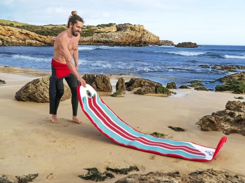 Planche de SURF gonflable "Compact Surf 8" 243x57x7cm, jusqu'à 90kg kit complet