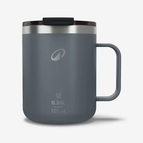 Mug 900 isotherme 0,35L en inox, pour le camping, la randonnée/trekking - gris