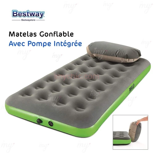 Matelas gonflable Bestway Roll & Relax 1 personne - Vert