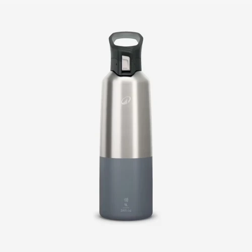 Gourde isotherme inox 1L bouchon à ouverture rapide pour la randonnée 