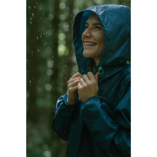 VESTE COUPE VENT ET DÉPERLANTE DE RANDONNÉE - RAINCUT 1/2 ZIP - FEMME