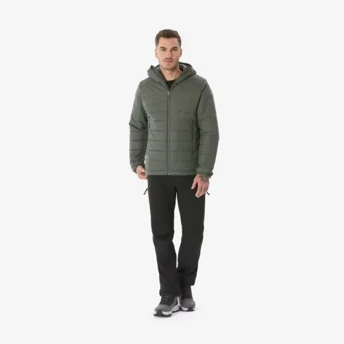 Doudoune de trek synthétique à capuche homme, MT100 - 5 vert