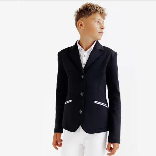 Veste de concours équitation enfant - 500 noir