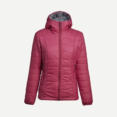 Doudoune de trek à capuche synthétique femme, MT100