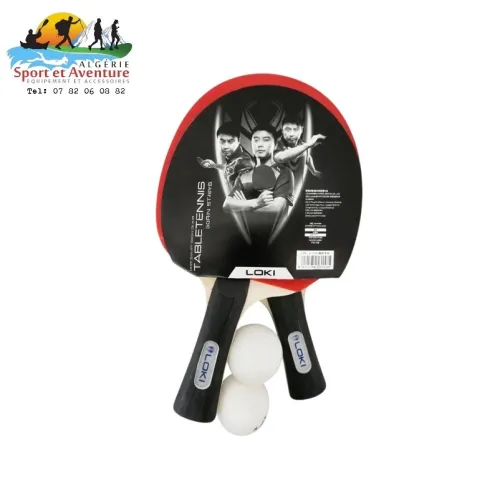 Ping Pong Raquette + 2 Balle Loki