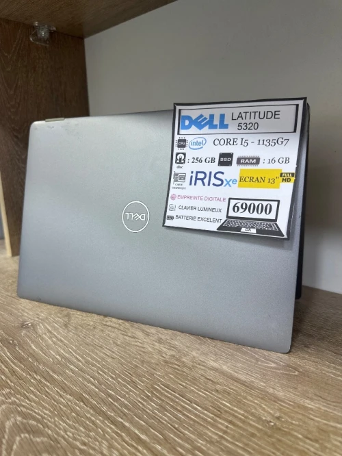 DELL LATITUDE 5320 CORE : i5- 1135G7 4 cœur up to 4.20 GHz 08 MB CACHE  DISC : 256 GB  (SSD)