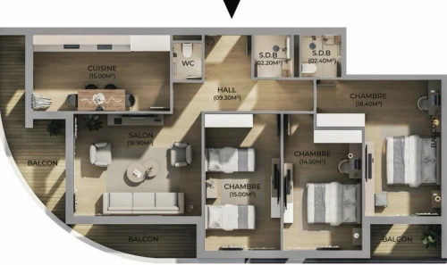 Vente Appartement F2 Oran Oran