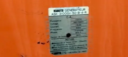 Kubota 10 KVA 2000