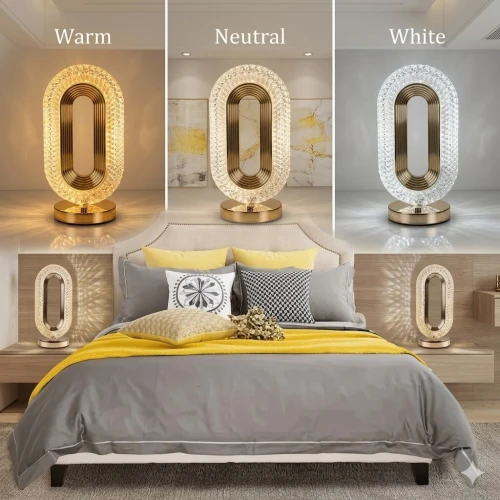 Lampe de chevet Créatif en trois couleurs (batterie)