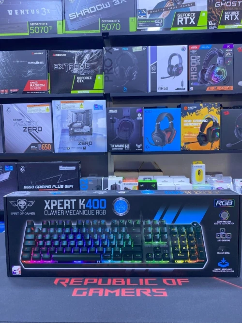 Clavier Mécanique Gaming Spirit Of Gamer XPERT-K400 Rétro Eclairage RGB Switch Bleu AZERTY