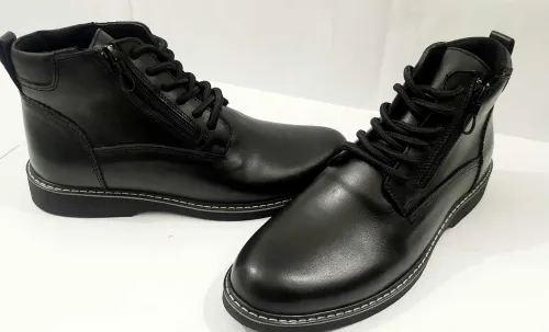Chaussure demi bottes en cuir veritable semelle importation 