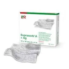 Compresses d'Alginate Ag+ LR 10x10 cm 10 unités