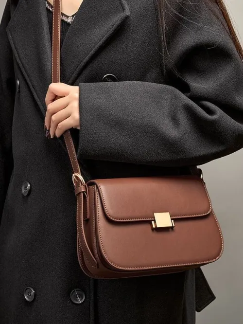 Sac tofu cuir véritable femme design niche chic à porter sous le bras nouveau modèle printemps été 2026 bandoulière