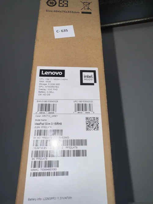 Lenovo idea slim 3 I7 16Go ddr5 512ssd