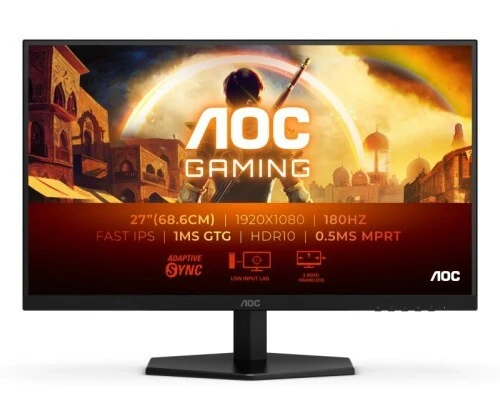 ECRAN AOC GAMING 27G42E 27" FHD FAST IPS 180Hz 0.5Ms HDR10 Adaptive-Sync MADE IN ALGERIA
