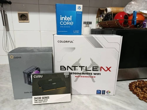 I5 14600KF CARTE MERE  BATTLE-AX B760M-T WIFI 32 GB DDR4 AIRCOOLING