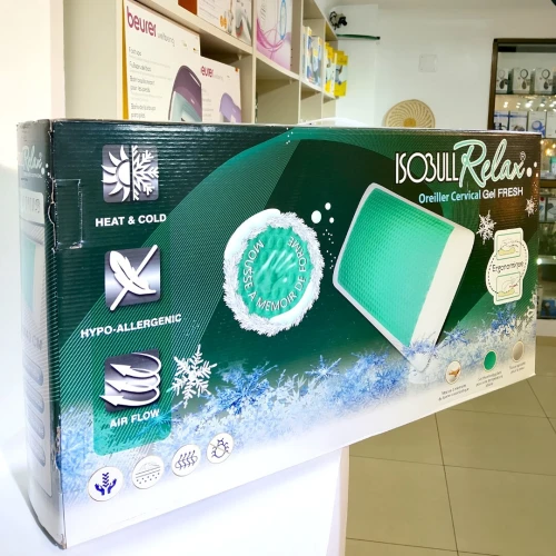 Oreiller cervical orthopédique Isobull Relax Uranus (Gel FRESH)