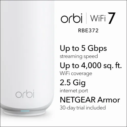 Netgear Orbi 370 Series routeur double bande WiFi 7 Mesh 2-Pack